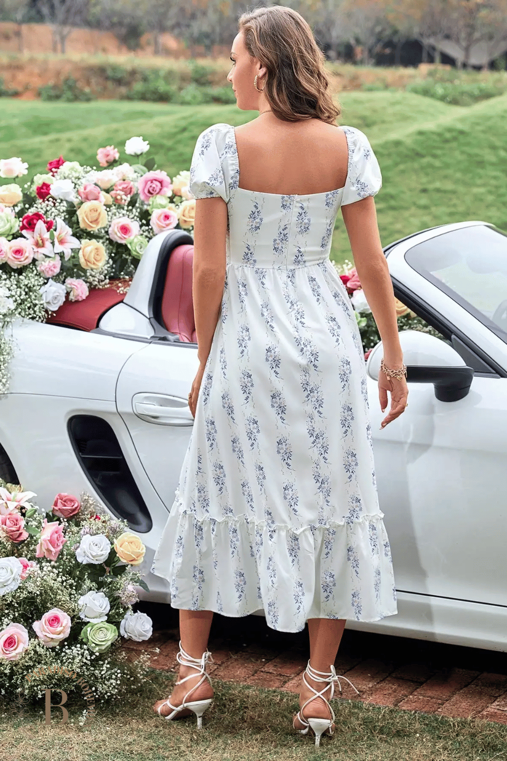 Abito Bianco Estivo con Fiori | Paradiso Bohemien