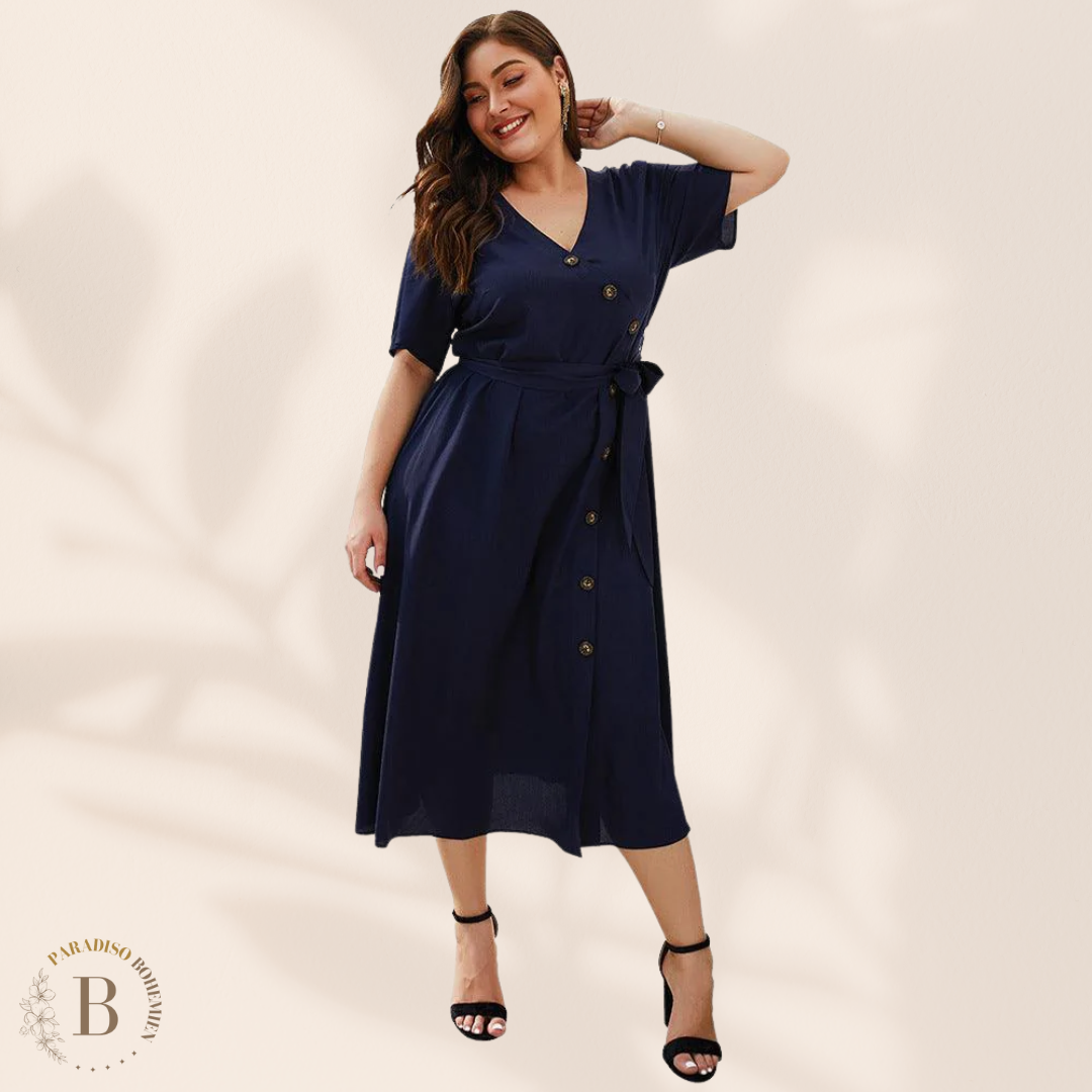Vestito con Bottoni Davanti per Taglie Forti | Paradiso Bohemien