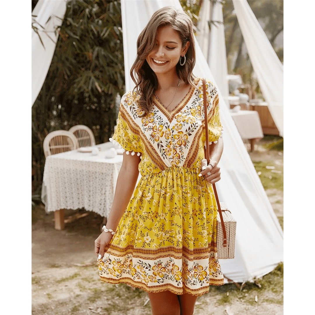 Vestito sales donna giallo