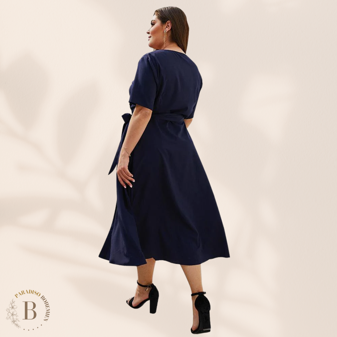 Vestito Lungo con Bottoni per Taglie Forti | Paradiso Bohemien