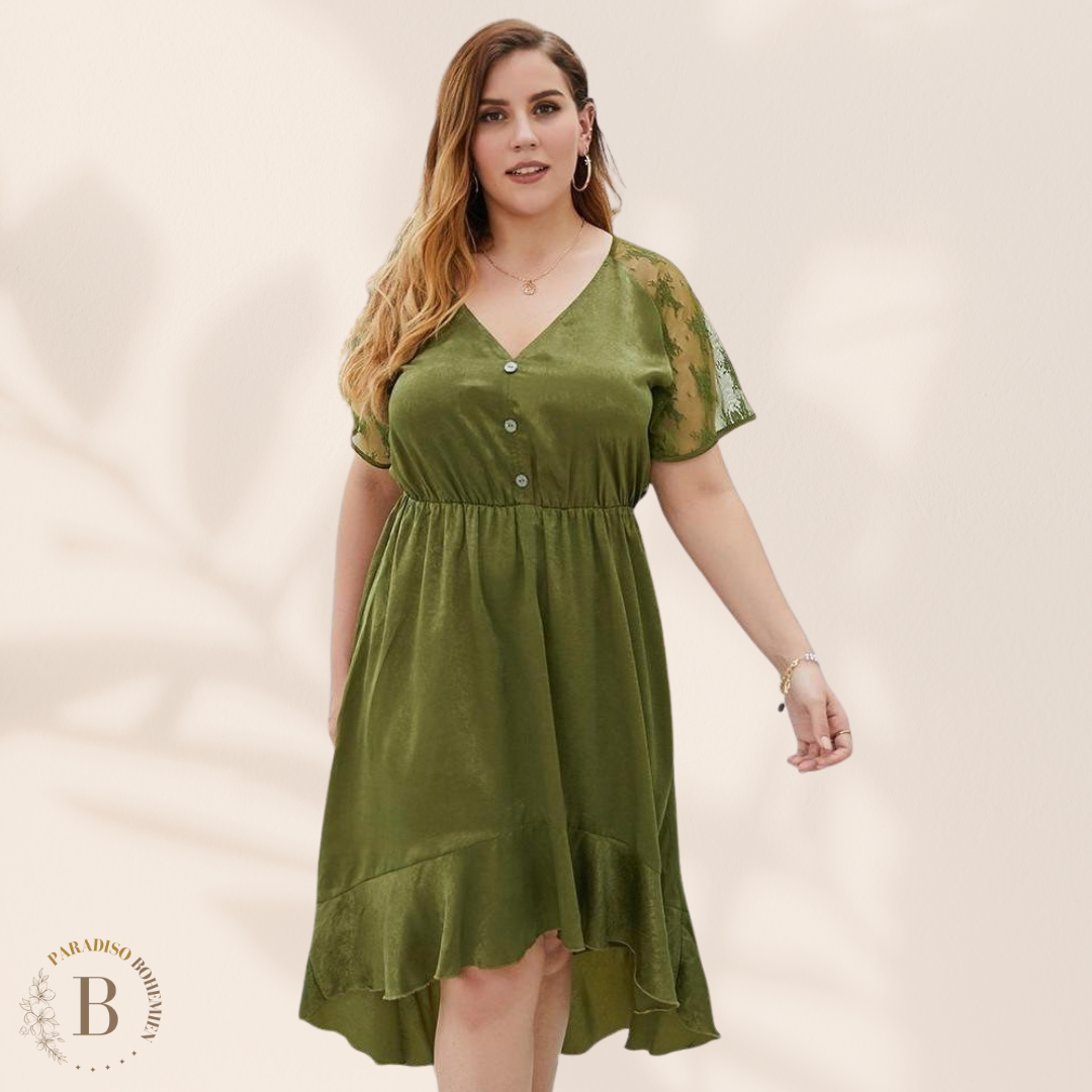 Vestito Boho Corto Taglie Forti | Paradiso Bohemien