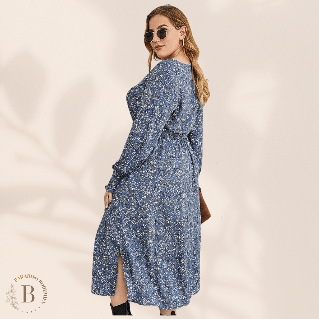 Vestito Floreale Taglie Forti Lunghe | Paradiso Bohemien