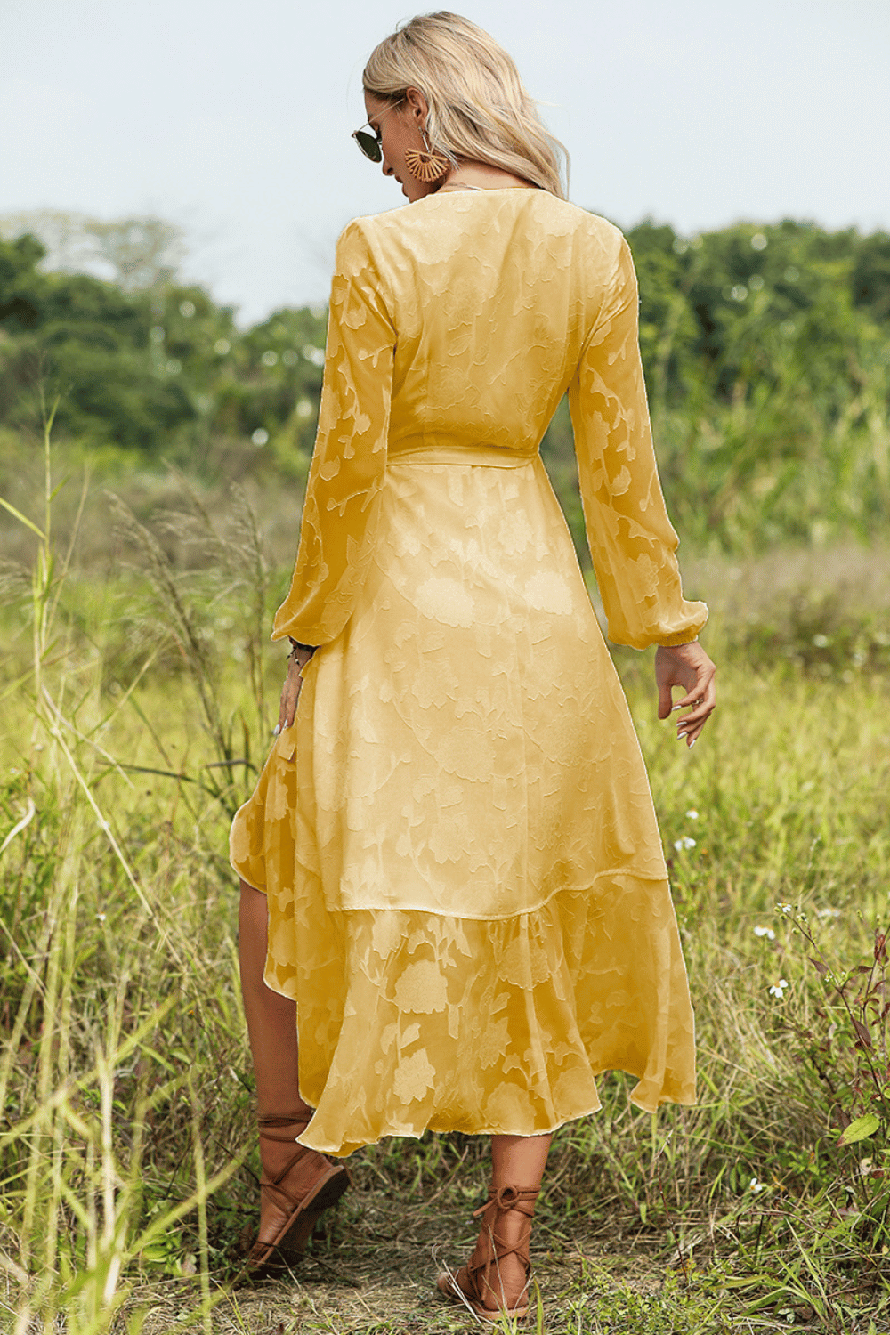 Vestito Giallo a Maniche Lunghe | Paradiso Bohemien