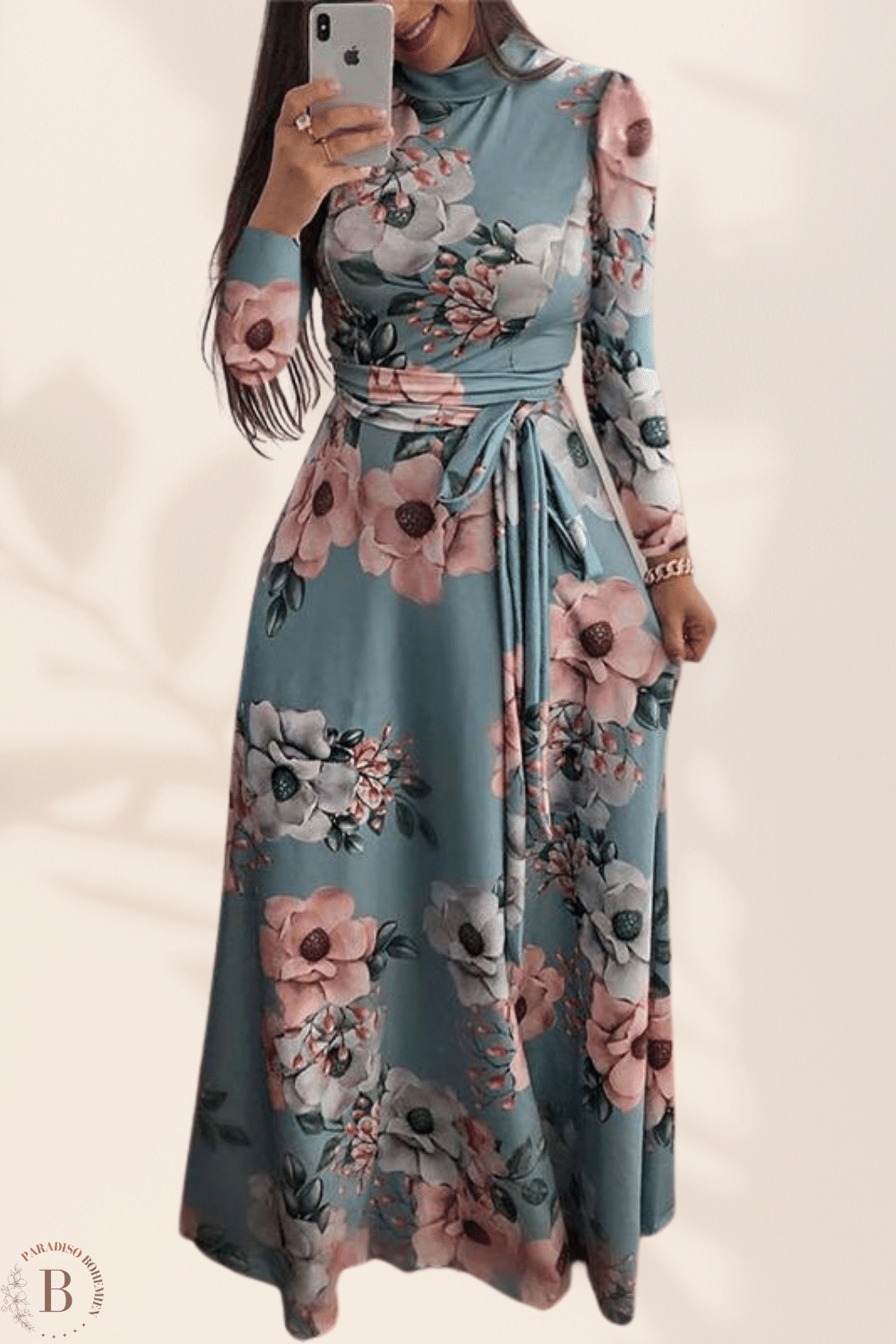 Vestito Lungo a Fiori Taglie Forti | Paradiso Bohemien