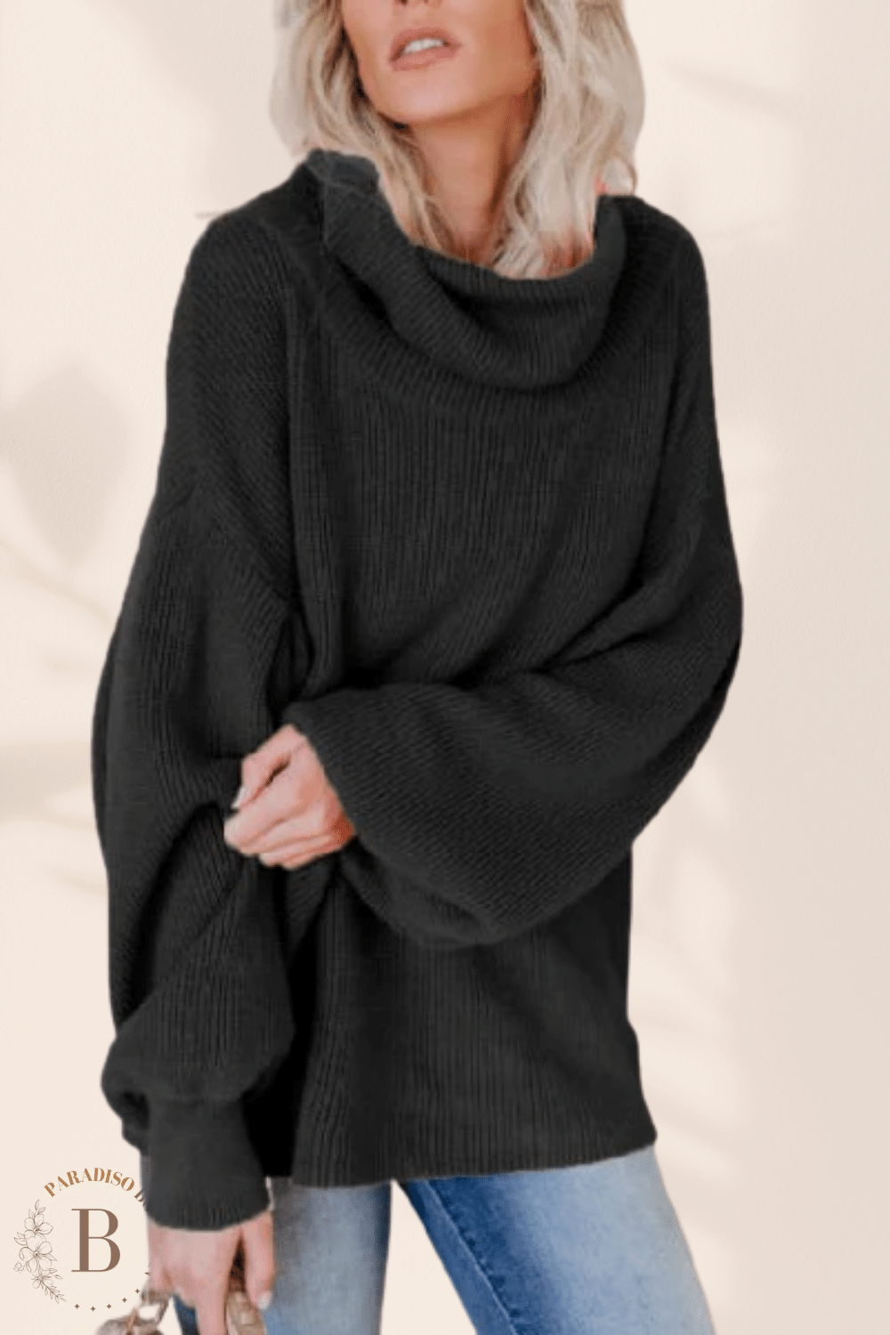 Vestito Maglione Nero da Donna | Paradiso Bohemien