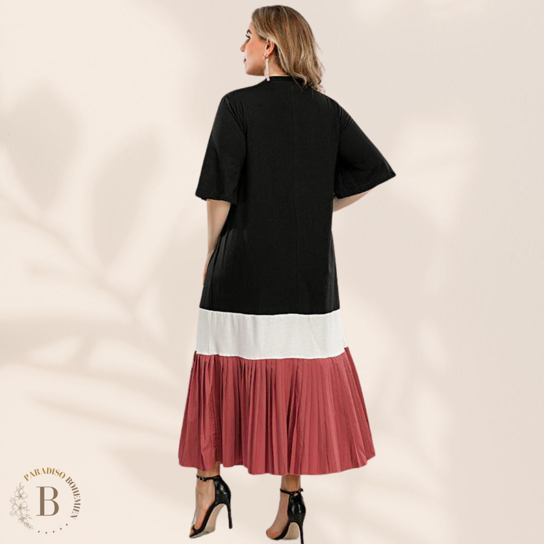 Vestito Taglie Forti con gonna plissettata | Paradiso Bohemien