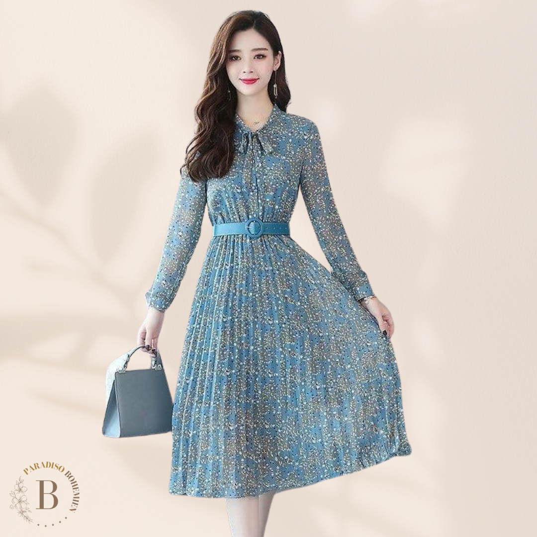 Vestito Taglie Forti Elegante Blu | Paradiso Bohemien