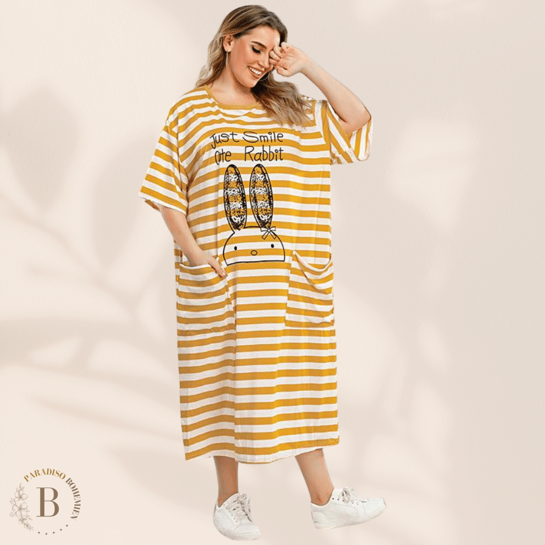 Vestito Taglie Forti Colore Giallo | Paradiso Bohemien