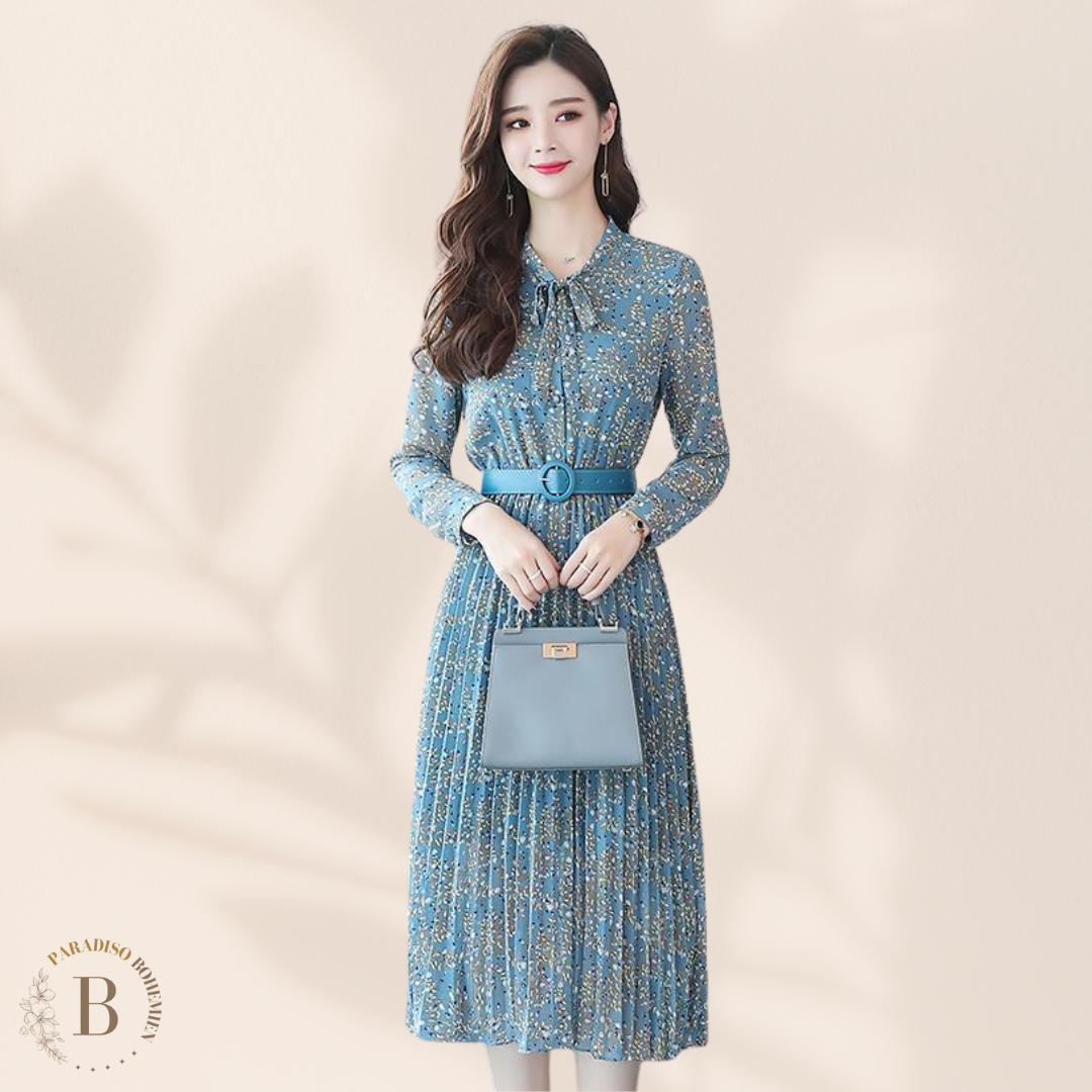 Vestito Taglie Forti Elegante Blu | Paradiso Bohemien
