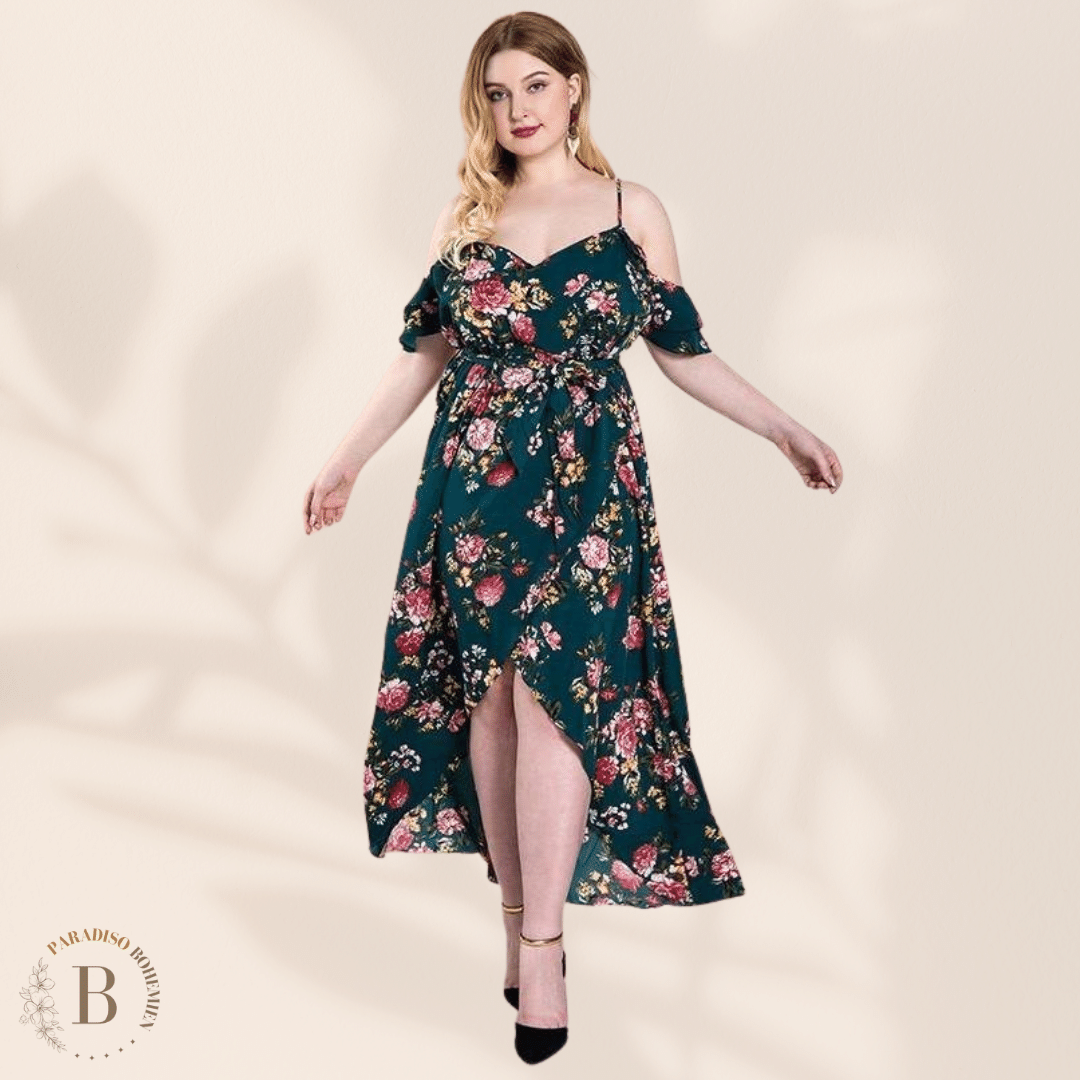 Vestito Estivo Taglie Forti stampa Floreale per Donna | Paradiso Bohemien