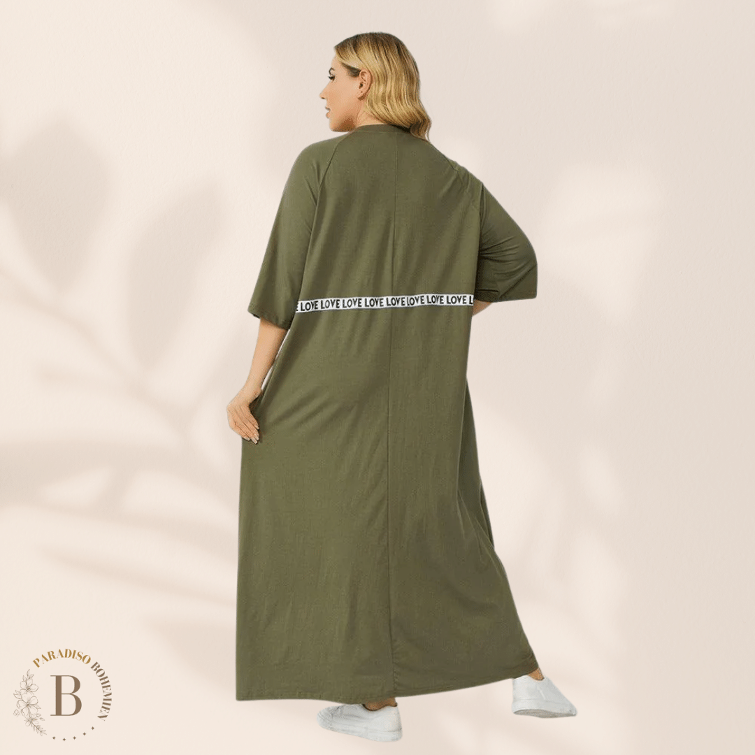 Vestito Taglie Forti Verde | Paradiso Bohemien