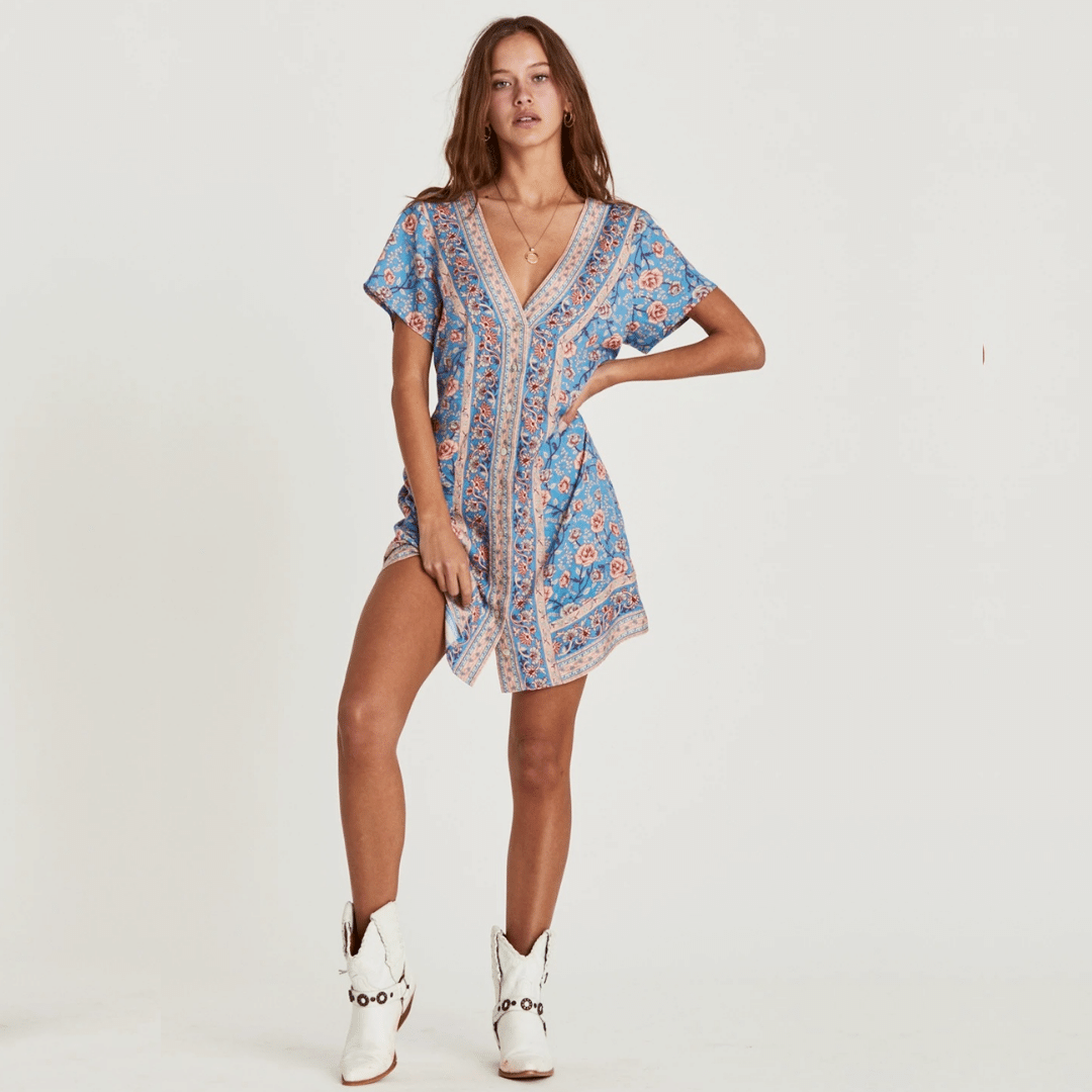 Vestito a Tunica Corto Hippie Chic