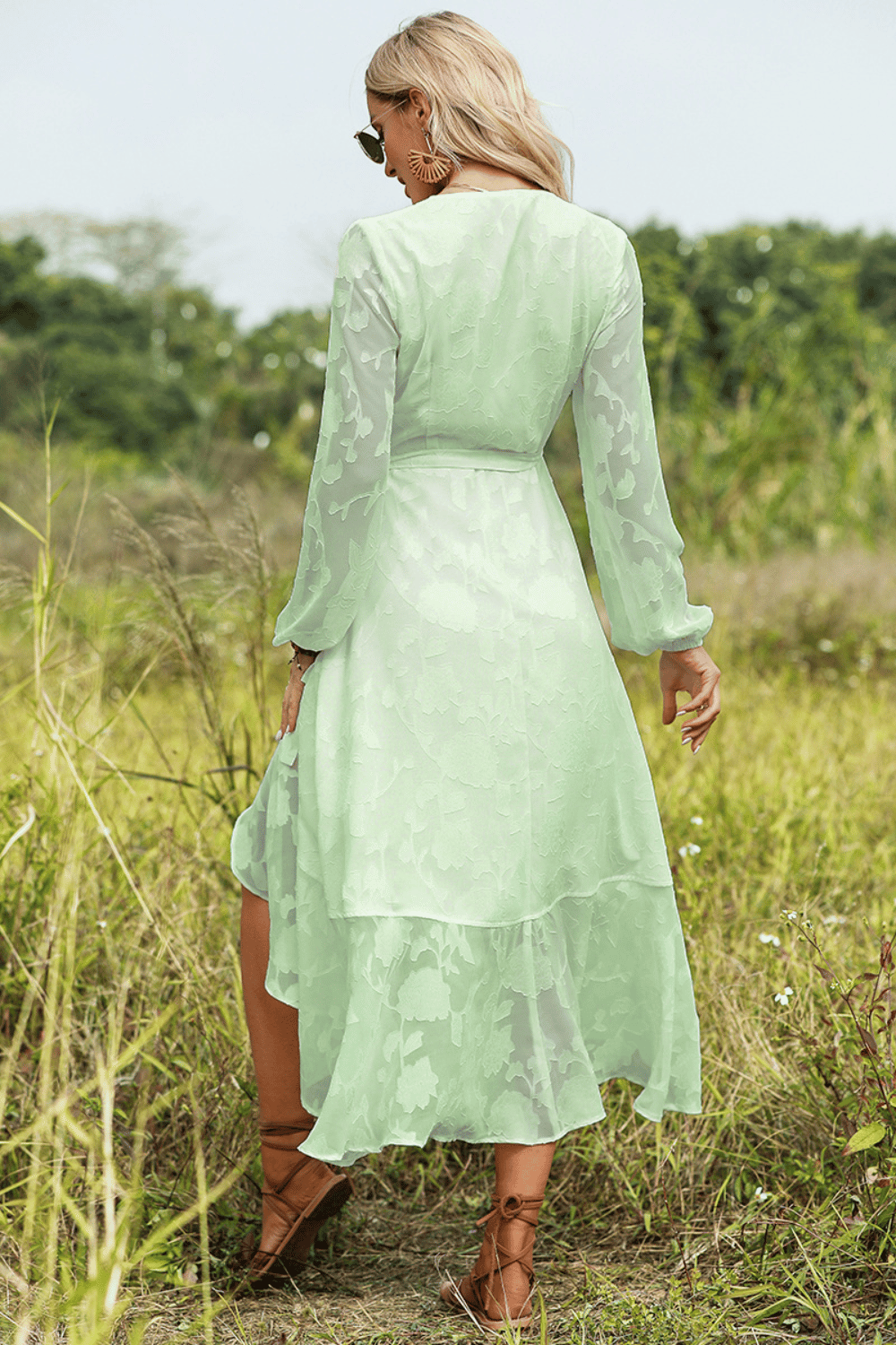 Vestito Verde a Maniche Lunghe | Paradiso Bohemien