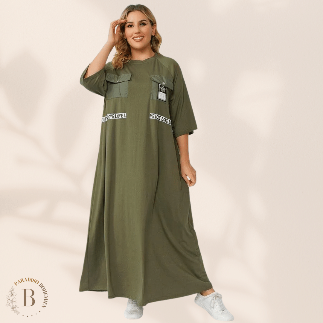 Vestito Verde Taglie Forti | Paradiso Bohemien