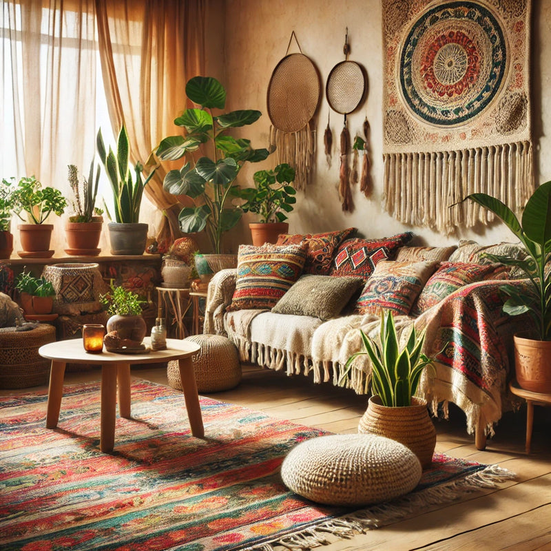 un soggiorno in stile Boho