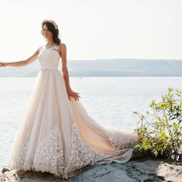 Abiti da Sposa Boho Chic Matrimonio Bohémien Pizzo Tulle - Paradiso Abiti da Sposa Boho Chic Matrimonio Bohémien Pizzo Tulle - Paradiso