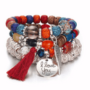 Bracciale Perline Rossi Boho Chic | Paradiso Bohemien