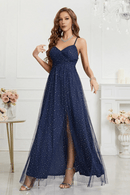 Abito da Cerimonia Blu Navy Lungo | Paradiso Bohemien