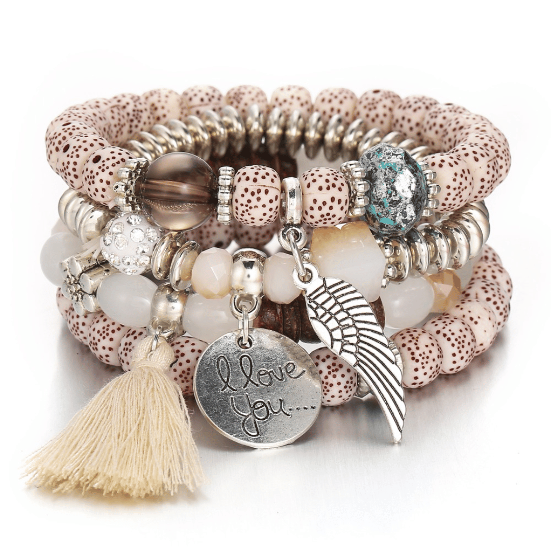 Bracciale Perline Bianche in stile Boho Chic | Paradiso Bohemien