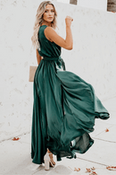 Vestito Verde Lungo da Sera Boho Chic