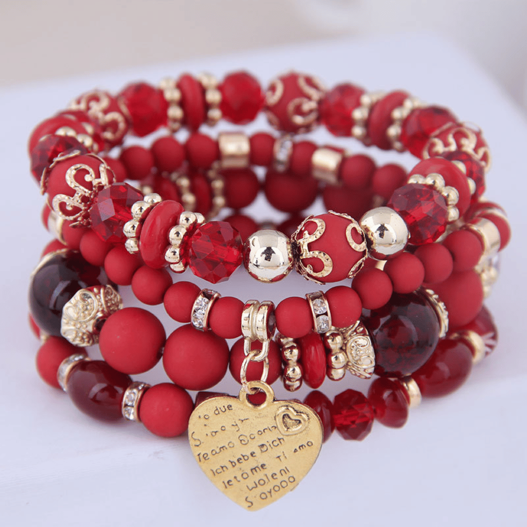 Bracciale Boho Chic Rosso | Paradiso Bohemien