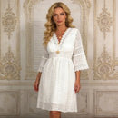 Vestito Boho Bianco Elegante Donna in Pizzo | Paradiso Bohemien