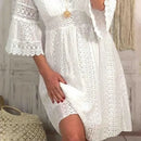 Vestito Boho Bianco Elegante Donna in Pizzo | Paradiso Bohemien
