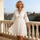Vestito Boho Bianco Elegante Donna in Pizzo | Paradiso Bohemien