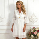 Vestito Boho Bianco Elegante Donna in Pizzo | Paradiso Bohemien