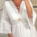 Vestito Boho Bianco Elegante Donna in Pizzo | Paradiso Bohemien