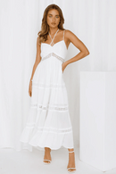 Vestito Bianco Spalline Sottili | Paradiso Bohemien
