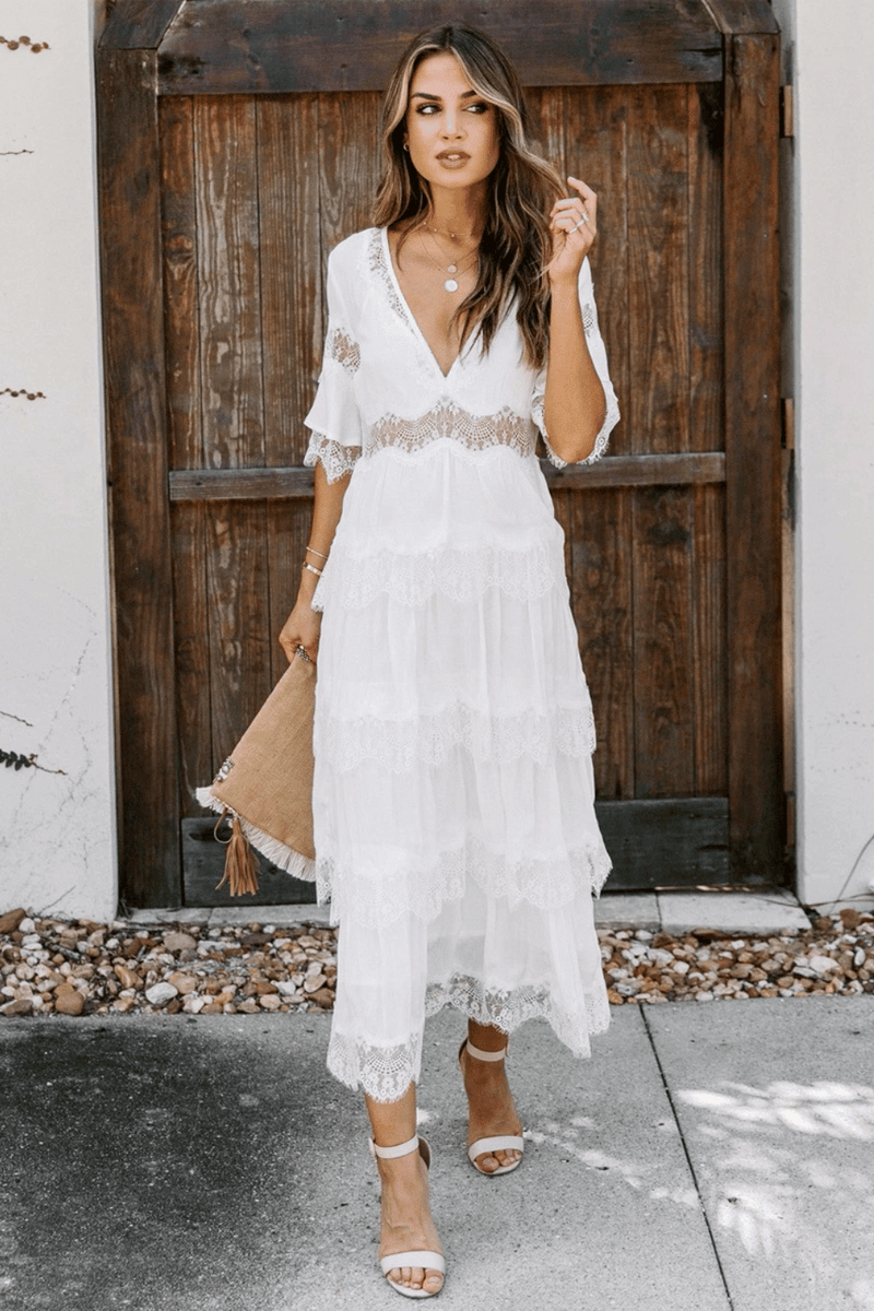 Vestito Bianco da Donna Estivo per vacanza | Paradiso Bohemien