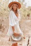 Vestito Estivo Bianco Corto Boho Chic | Paradiso Bohemien