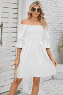 Abito Bianco Spalle Scoperte | Paradiso Bohemien