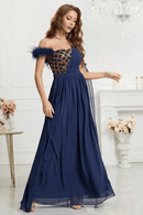 Abito da Cerimonia Lungo Blu Notte | Paradiso Bohemien