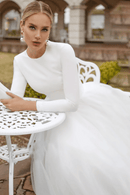 Abito da Sposa Semplice con Maniche Lunghe Boho Chic | Paradiso Bohemien