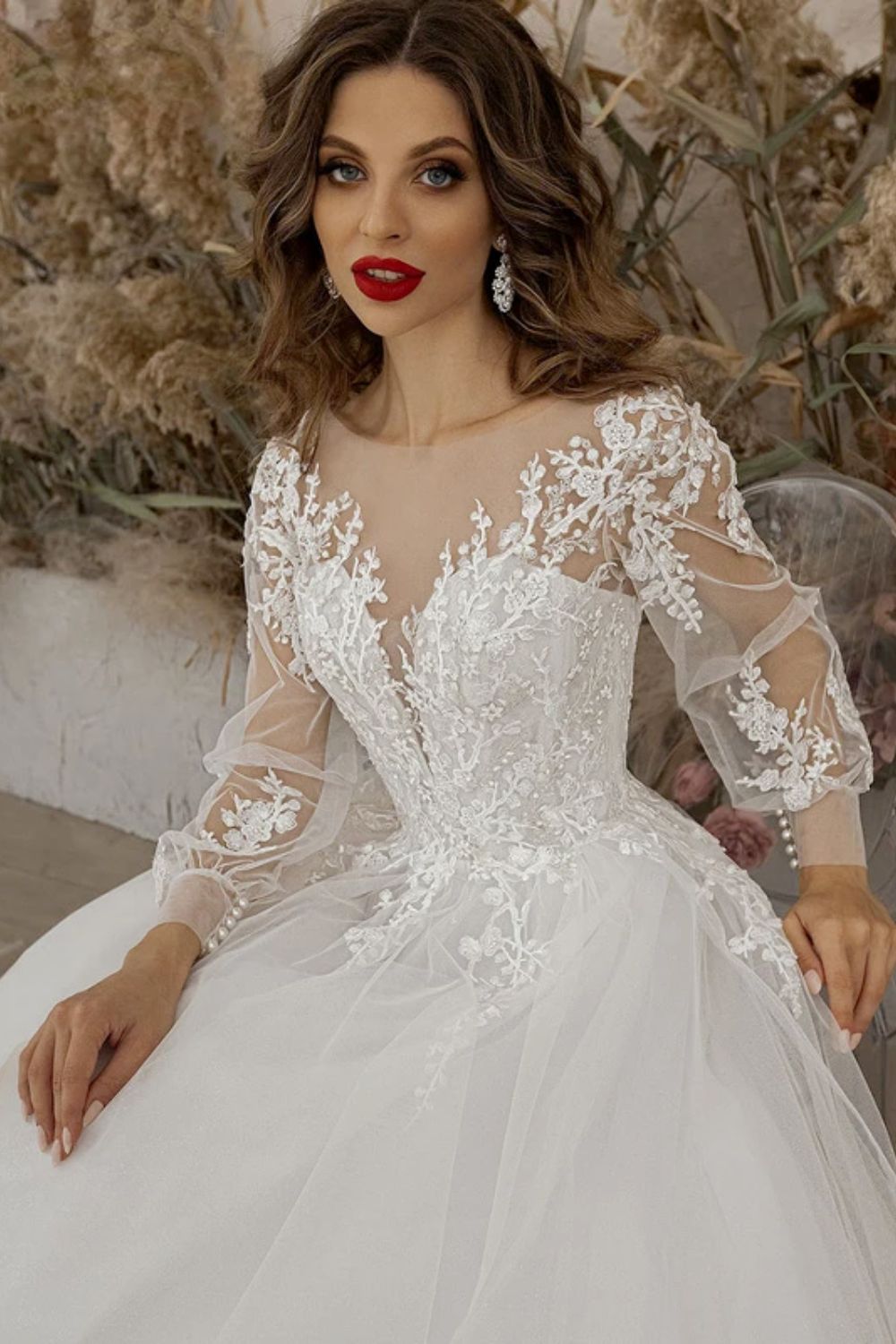 Abito da Sposa Principessa Maniche Lunghe | Paradiso Bohemien