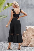 Abito Lungo Nero Estivo spalle scoperte | Paradiso Bohemien