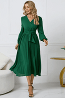 Abito lungo seta verde smeraldo | Paradiso Bohemien