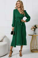 Abito Lungo in Seta Verde Smeraldo | Paradiso Bohemien