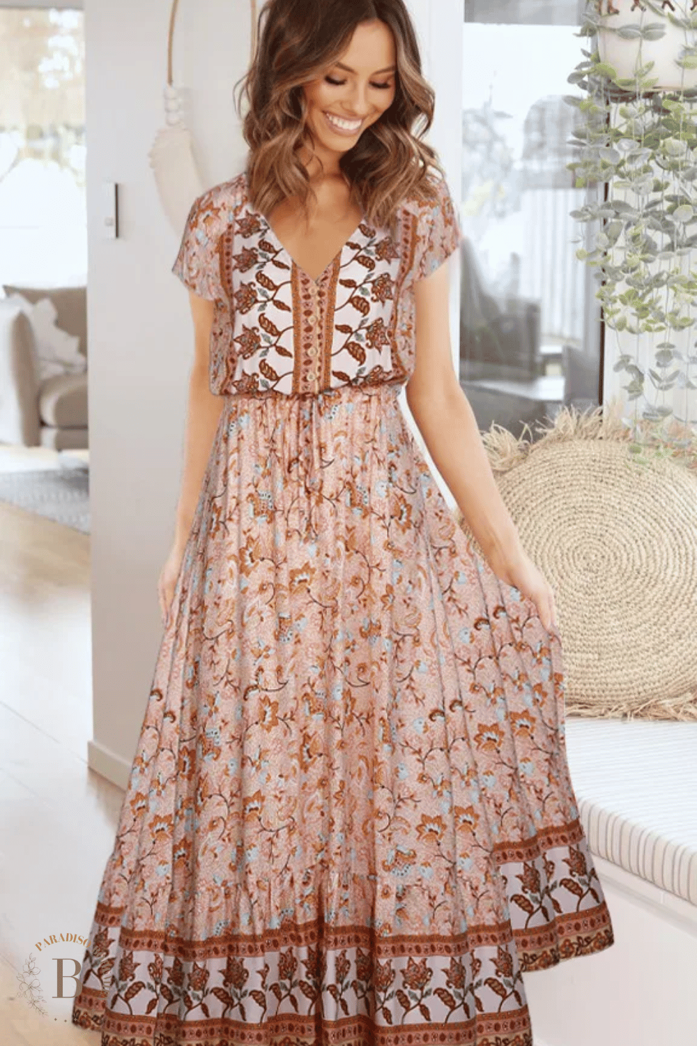 Abito rosa antico boho chic | Paradiso Bohemien