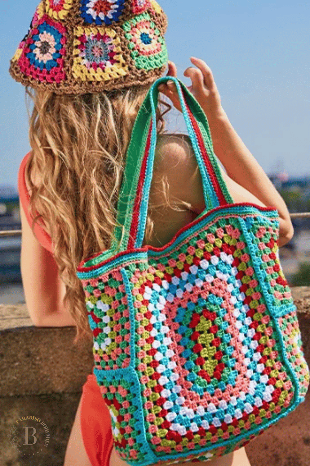 Borsa Uncinetto Granny Square da Mare | Paradiso Bohemien