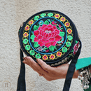 Borsa Ricamata Nera Artigianale - Accessorio Boho Etnico Fatto a Mano