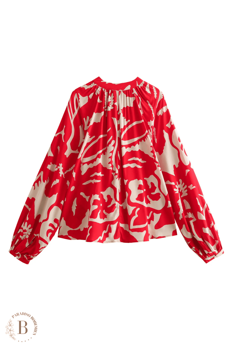 Camicia Bianca e Rossa in stile Boho Chic | Paradiso Bohemien