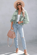 Giacca Donna Corta Verde | Paradiso Bohemien