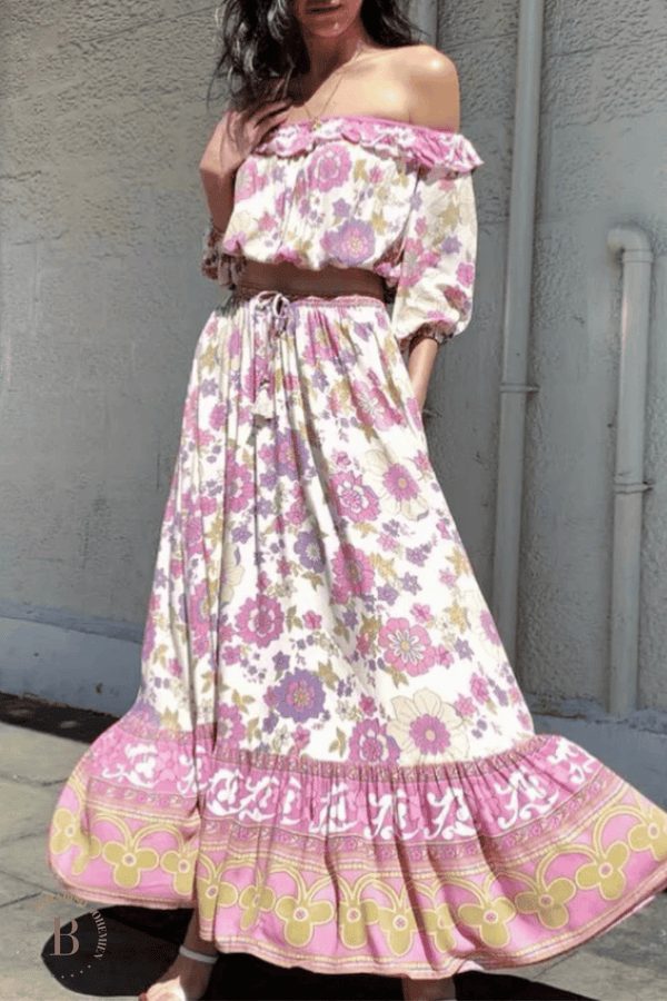 Gonna Lunga Bohémien Hippie In Morbido Rayon - Maxi Gonna Asimmetrica Con Vita Elastica, Leggera E Fluida, Taglie Uniche, Stile Gypsy