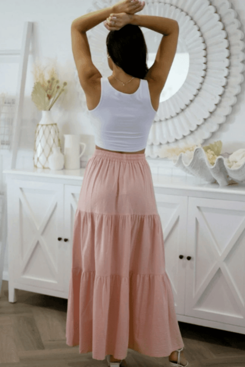 Gonna 2025 rosa lunga