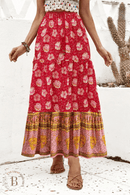 Gonna Lunga Rossa Boho Chic | Paradiso Bohemien
