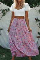 Gonne Lunghe stile Hippie + fiore rose