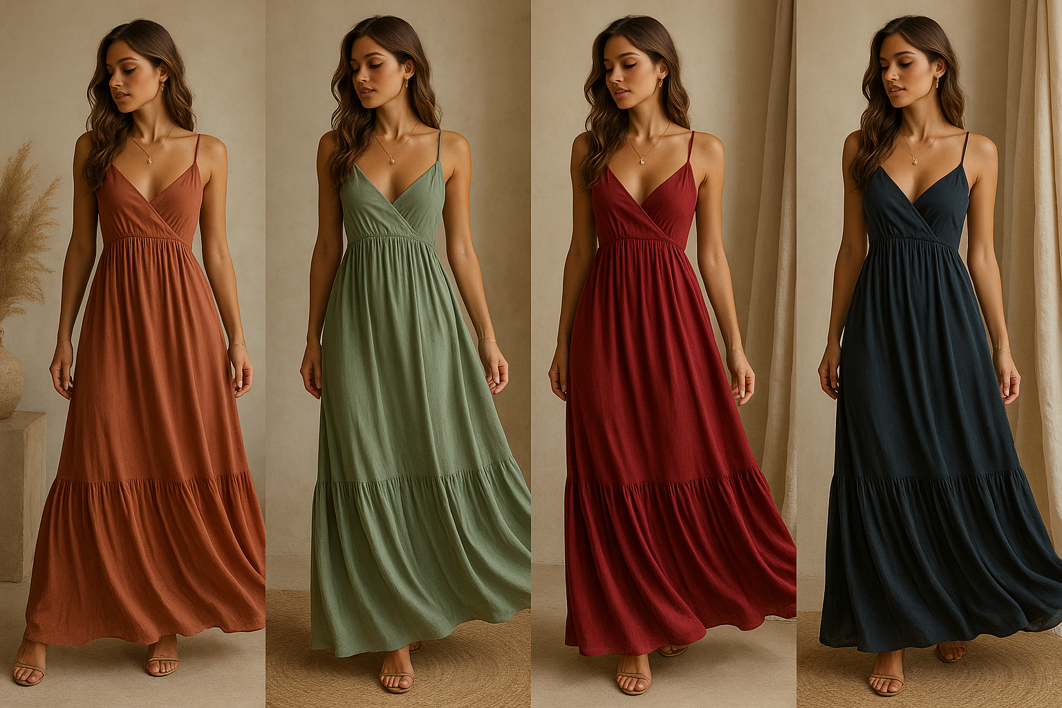 Vestito Lungo Estivo Elegante - Immagine Principale con Logo